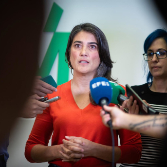 La portavoz del grupo parlamentario de Más Madrid en la Asamblea de Madrid, Manuela Bergerot. Fernando Sánchez - Europa Press