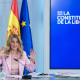 La vicepresidenta segunda y ministra de Trabajo, Yolanda Díaz, durante una rueda de prensa tras el Consejo de Ministros, a 17 de febrero de 2026, en Madrid (España).  Matias Chiofalo - Europa Press
