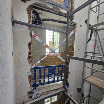 Estado actual del edificio del número 7 de la calle Tribulete de Madrid CEDIDA POR VECINOS