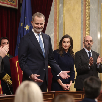Los Reyes durante el acto institucional ‘Nuestra Constitución más longeva’