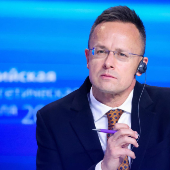 El ministro de Exteriores húngaro, Peter Szijjarto, en un evento en Rusia. Europa Press/Contacto/Yevgeny Messman El ministro de Exteriores húngaro, Peter Szijjarto, en un evento en Rusia. Europa Press/Contacto/Yevgeny Messman