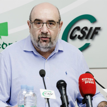 El presidente de la Central Sindical Independiente y de Funcionarios (CSIF), Miguel Borra. Carlos Luján - Europa Press