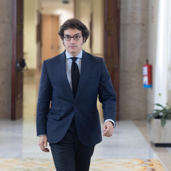 El diputado de VOX José María Figaredo a su llegada a la Junta de Portavoces en el Congreso. Eduardo Parra - Europa Press