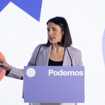 La secretaria política de Podemos y eurodiputada, Irene Montero, interviene durante el acto ‘Regularización son derechos’, a 26 de enero de 2026, en Madrid (España).  Alberto Ortega - Europa Press
