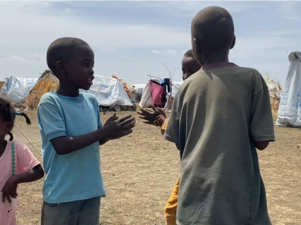 Niños en un campamento de Sudán. BRIAN WERAMONDI