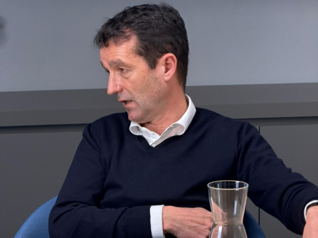 Ángel Escribano, en un momento de la entrevista concedida en exclusiva a Demócrata.