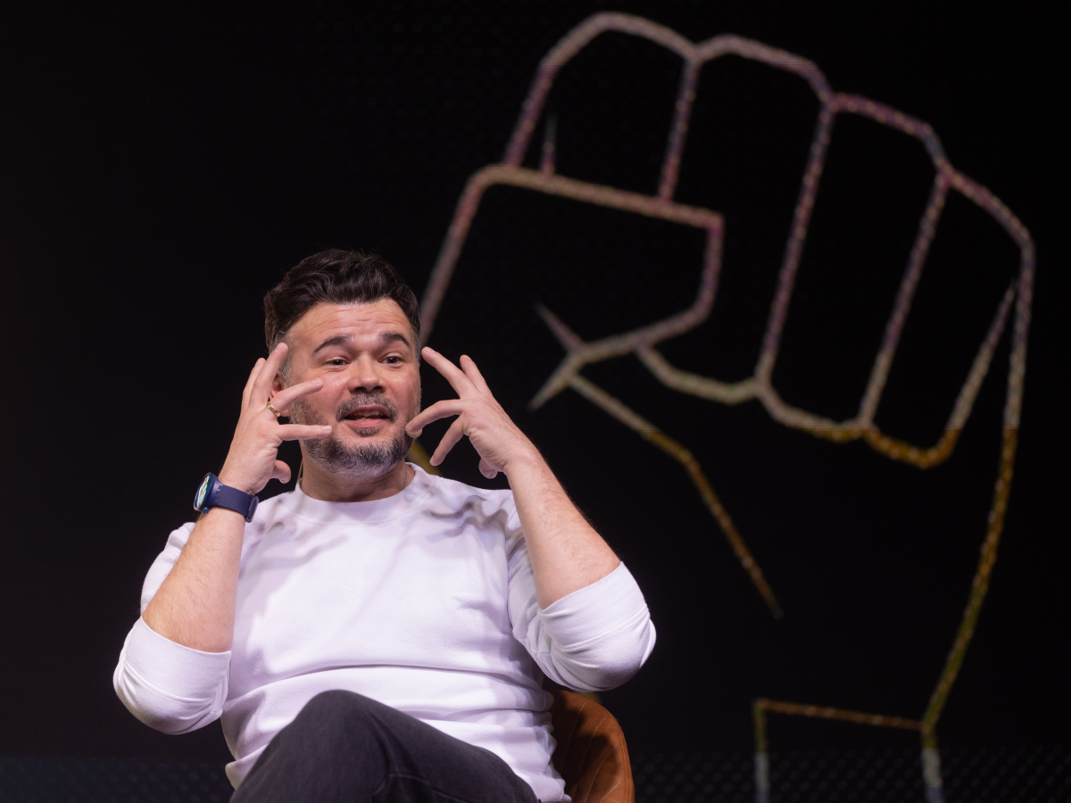 El portavoz de ERC en el Congreso, Gabriel Rufián, en el acto | Europa Press