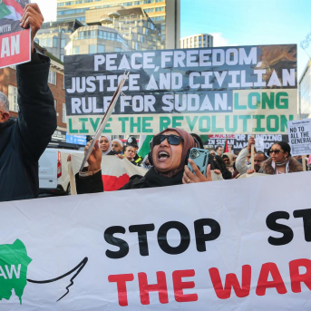 Una protesta en contra del conflicto en Sudán Europa Press/Contacto/Martin Pope