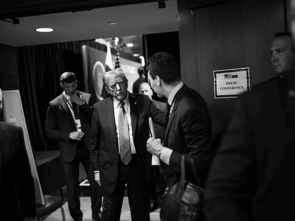 Donald Trump durante la cumbre de Alaska. The White House. 