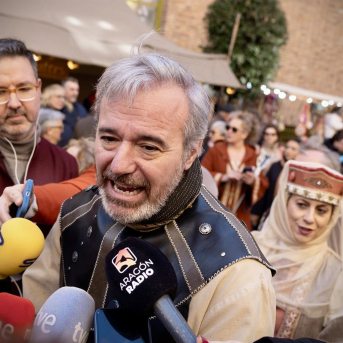 El presidente del Gobierno de Aragón en funciones, Jorge Azcón, ha hecho declaraciones en Teruel, donde se celebran las Bodas de Isabel. GOBIERNO DE ARAGÓN