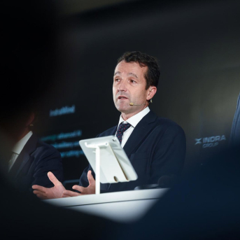 El presidente de Indra Group, Ángel Escribano. Gustavo Valiente - Europa Press