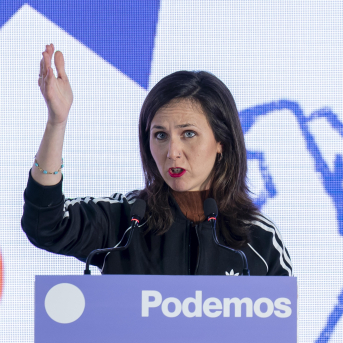 La secretaria general de Podemos, Ione Belarra, interviene durante el acto ‘Regularización son derechos’ La secretaria general de Podemos, Ione Belarra, interviene durante el acto ‘Regularización son derechos’