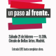 Cartel promocional con el lema de la presentación de la alianza electoral para las elecciones generales con el lema 'Un paso al frente' que se celebrará el 21 de febrero en el Círculo de Bellas Artes. MOVIMIENTO SUMAR, IU, COMUNES Y MÁS MADRID