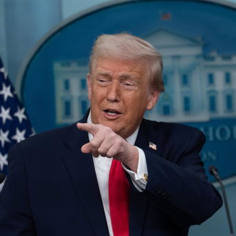 El presidente de Estados Unidos, Donald Trump, en una rueda de prensa