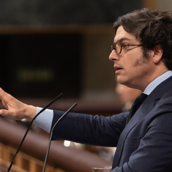 El diputado de Vox, José María Figaredo, durante una sesión plenaria del Congreso Eduardo Parra - Europa Press