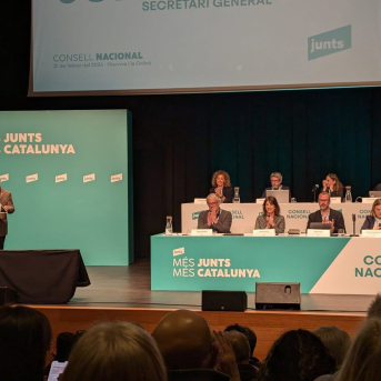 El secretario general de Junts, Jordi Turull, durante su intervención en el Consell Nacional del partido EUROPA PRESS El secretario general de Junts, Jordi Turull, durante su intervención en el Consell Nacional del partido EUROPA PRESS