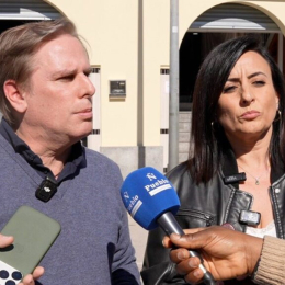 El portavoz de Vox en el Parlament, Joan Garriga, en declaraciones a los medios este sábado VOX