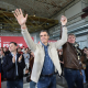 Sánchez participa en un acto en Ponferrada (León) junto a Carlos Martínez, candidato del PSOE en Castilla y León. Europa Press.