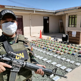Incautación de droga en Bolivia en una imagen de archivo FUERZA ESPECIAL DE LUCHA CONTRA EL NARCOTRÁFICO