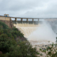 Imagen de la presa del Gergal dentro del término municipal de Guillena (Sevilla) aliviando agua. A 11 de febrero de 2026 en Aznalcóllar, Sevilla (Andalucía, España).  Francisco J. Olmo - Europa Press