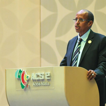 El presidente de la Comisión de la Unión Africana (UA), Mahmud Ali Youssouf, durante una rueda de prensa en Etiopía en septiembre de 2025 (archivo) Europa Press/Contacto/Michael Tewelde