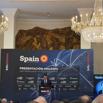 El presidente de Indra, Ángel Escribano. EUROPA PRESS