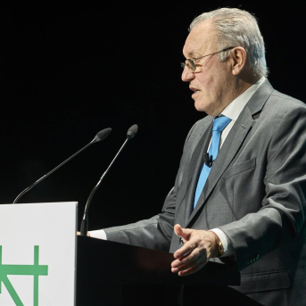 El presidente de Sidenor, Mirai y Talgo, José Antonio Jainaga, durante el II Foro Capital de Fundación Vital, en Arkabia, a 23 de febrero de 2026, en Vitoria, Álava, País Vasco (España).  Carlos González - Europa Press