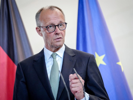El canciller de Alemania, Friedrich Merz, durante una rueda de prensa en julio de 2025 en Berlín (archivo) Kay Nietfeld/dpa