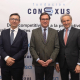(i-d): El presidente de la CEV, Vicente Lafuente, el presidente de la CEOE, Antonio Garamendi, y el presidente de Fundación Conexus, Manuel Broseta. FUNDACIÓN CONEXUS