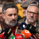 Santiago Abascal, en primer término, junto con Carlos Pollán, durante su atención a medios en Peñafiel. CLAUDIA ALBA / EUROPA PRESS