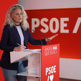 La portavoz de la CEF, Montse Mínguez, ofrece una rueda de prensa tras la reunión de la Comisión Ejecutiva Federal del PSOE, a 9 de febrero de 2026, en Madrid (España). Alejandro Martínez Vélez - Europa Press