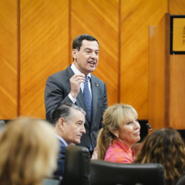 Moreno arremete contra Vox antes del 28F por querer disolver la autonomía andaluza