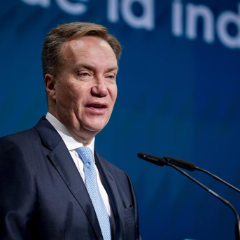 El presidente del Foro Económico Mundial (FEM), Borge Brende durante un acto en Madrid el pasado septiembre. A. Pérez Meca - Europa Press El presidente del Foro Económico Mundial (FEM), Borge Brende durante un acto en Madrid el pasado septiembre. A. Pérez Meca - Europa Press
