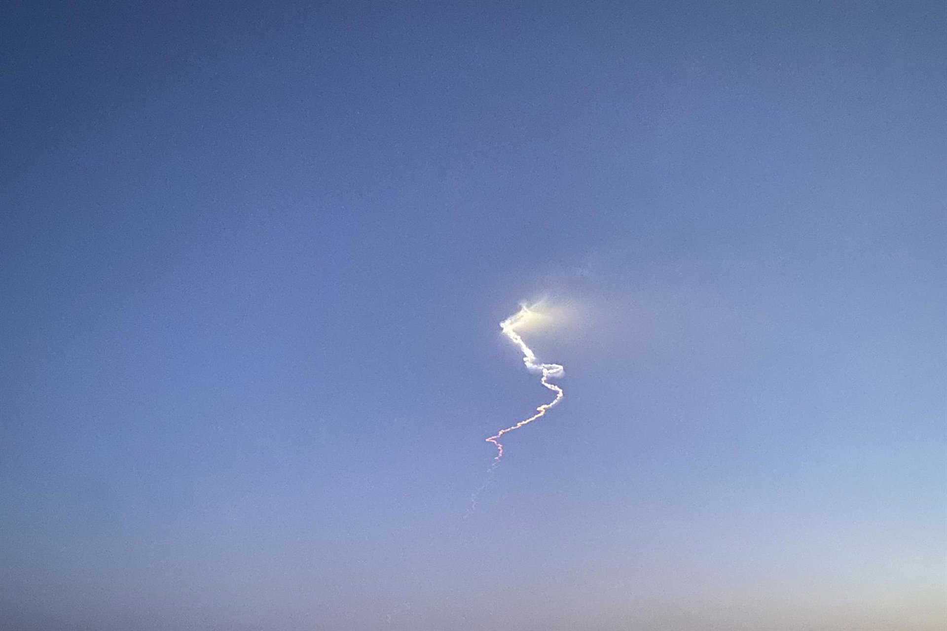 Imagen de archivo de un misil iraní interceptado por Israel Europa Press/Contacto/Str