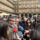 El portavoz del PSOE en el Congreso de los Diputados, Patxi López, en una atención a medios en Salamanca. EUROPA PRESS