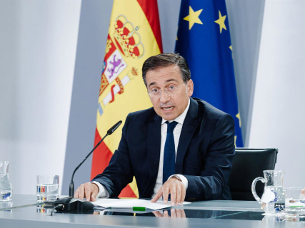 El ministro de Asuntos Exteriores, Unión Europea y Cooperación, José Manuel Albares, durante una rueda de prensa posterior a la reunión del Consejo de Ministros, a 9 de septiembre de 2025, en Madrid (España). Carlos Luján - Europa Press