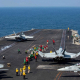 Aviones de combate sobre el portaaeronaves 'USS Abraham Lincoln' CENTCOM