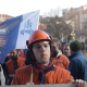 Movilización de trabajadores de Tubos Reunidos con motivo de la celebración de la BIEMH en el BEC de Barakaldo H.BILBAO/EUROPA PRESS