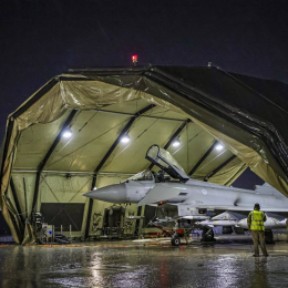 Un caza Royal Air Force Typhoon FGR4 en la base británica Akrotiri (Chipre) As1 Leah Jones/Ministry of Defen / DPA