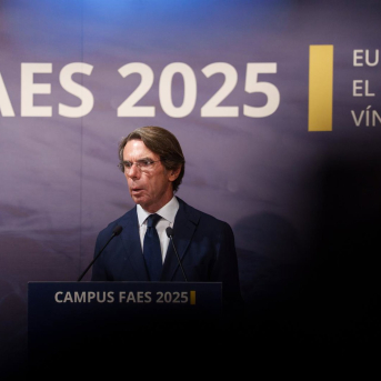 El expresidente del Gobierno José María Aznar durante la clausura del Campus FAES, a 19 de septiembre de 2025, en Madrid (España). Matias Chiofalo - Europa Press