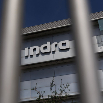 Fachada de la sede de Indra, en Madrid (España) Eduardo Parra - Europa Press