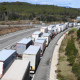 Colas de camiones en Vilademúls, Girona Glòria Sánchez - Europa Press