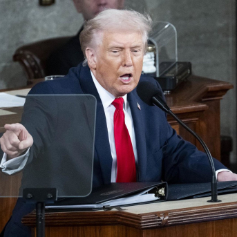 24 February 2026, US, Washington: US President Donald Trump delivers the State of the Union Address in the House chamber at the US Capitol in Washington. Photo: Michael Brochstein/ZUMA Press Wire/dpa Michael Brochstein/ZUMA Press Wi / DPA 24 February 2026, US, Washington: US President Donald Trump delivers the State of the Union Address in the House chamber at the US Capitol in Washington. Photo: Michael Brochstein/ZUMA Press Wire/dpa Michael Brochstein/ZUMA Press Wi / DPA