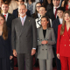 La Princesa Leonor, el rey Felipe, la Reina Letizia y la Infanta Sofía durante la audiencia a los galardonados con los "Premios fin de grado 2024" de la Universidad de Oviedo en el Hotel de la Reconquista EUROPA PRESS