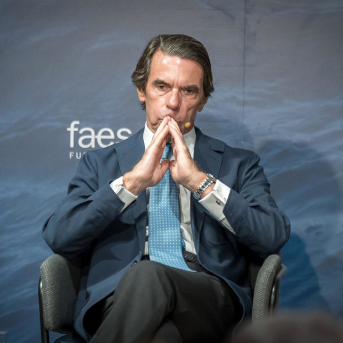 El expresidente del Gobierno y presidente de FAES, José María Aznar, inaugura el Campus FAES 2025: Europa y el futuro del vínculo atlántico, en el Espacio Bertelsmann, a 17 de septiembre de 2025, en Madrid (España).  Diego Radamés - Europa Press