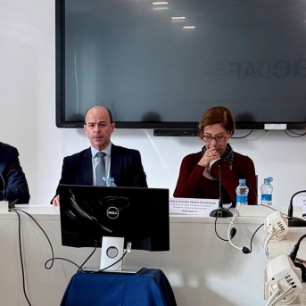 Orlando Luján, secretario general y responsable de los Grupos de Expertos de AEDAF; Bernardo Bande, presidente de AEDAF; Estrella Martín, coordinadora del Grupo de Expertos en Imposición Patrimonial y Empresa Familiar de AEDAF y Emma S. Corretger. AEDAF