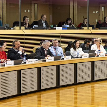 El ministro del Interior, Fernando Grande-Marlaska, durante el Foro de Internet de la Unión Europea. MINISTERIO DEL INTERIOR