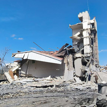 Un edificio destrozado en un suburbio de la capital de Líbano, Beirut Europa Press/Contacto/Ankhar Kochneva