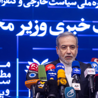 El ministro de Exteriores de Irán, Abbas Araqchi, durante una rueda de prensa el 8 de febrero de 2026 (archivo) Europa Press/Contacto/Foad Ashtari