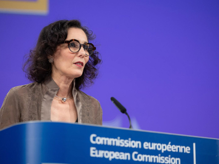 La comisaria europea de Igualdad, Preparación y Gestión de Crisis, Hadja Lahbib. XAVIER LEJEUNE